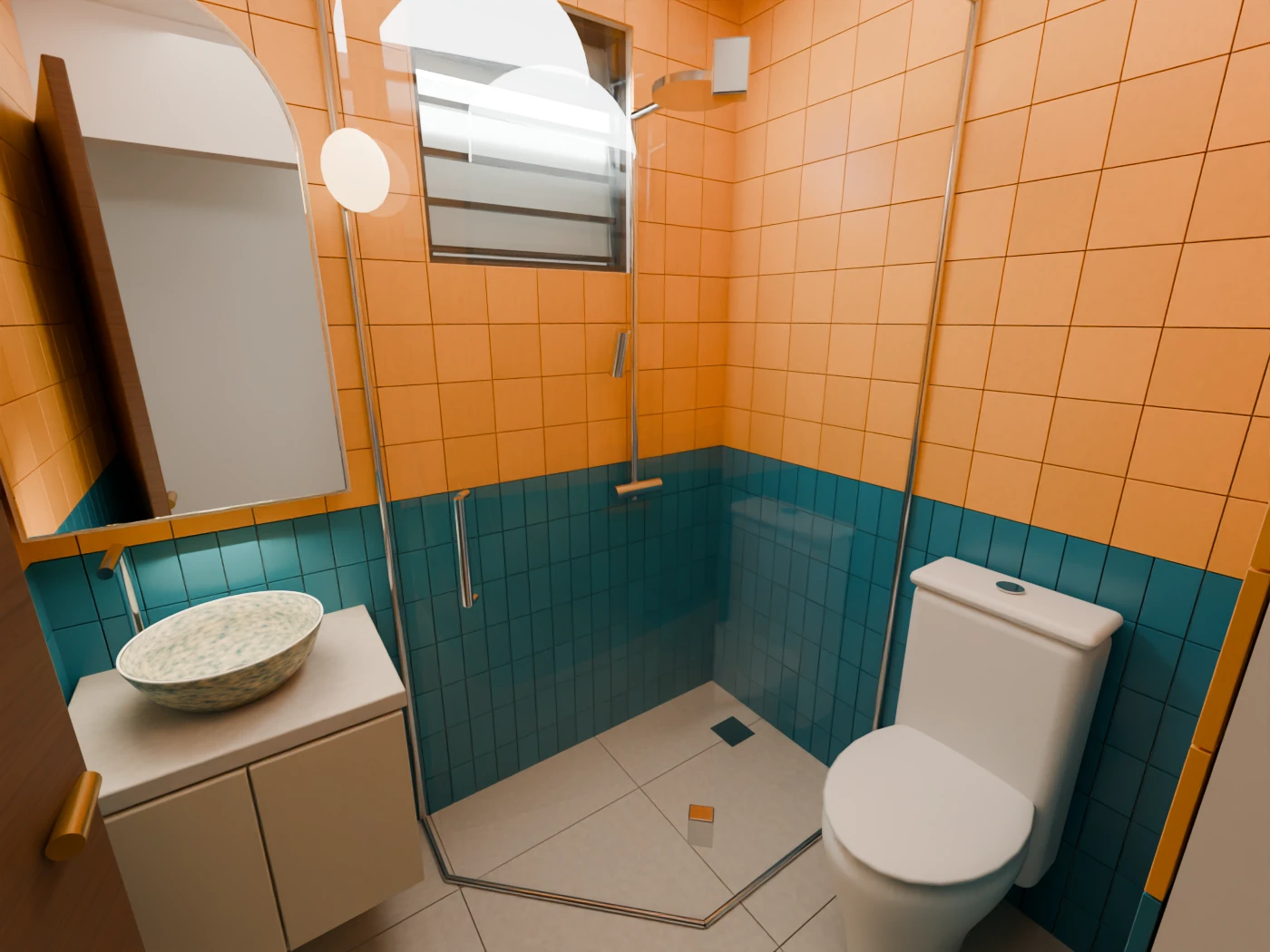Bath 2 / common bathroom / ACTUAL BLENDER RENDER