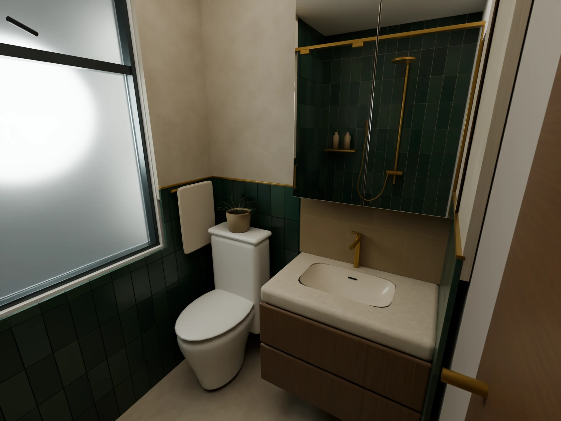 Master bathroom / vanity / ACTUAL BLENDER RENDER