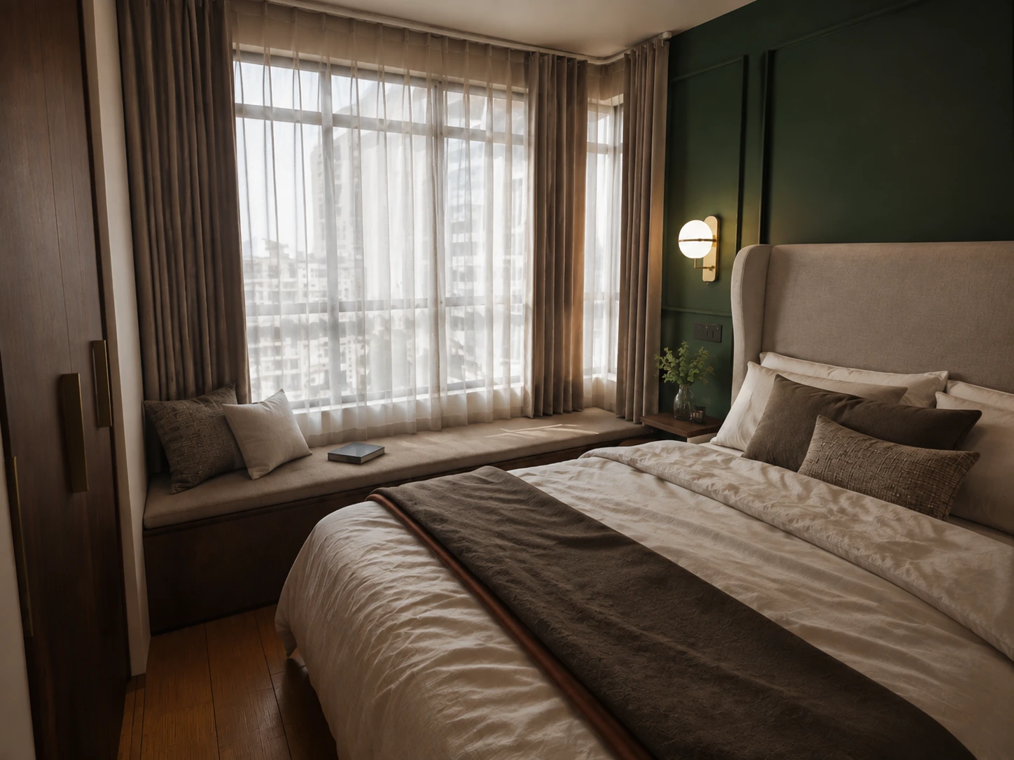 Master bedroom / AI VISION / MATERIALS + ATMOSPHERE
