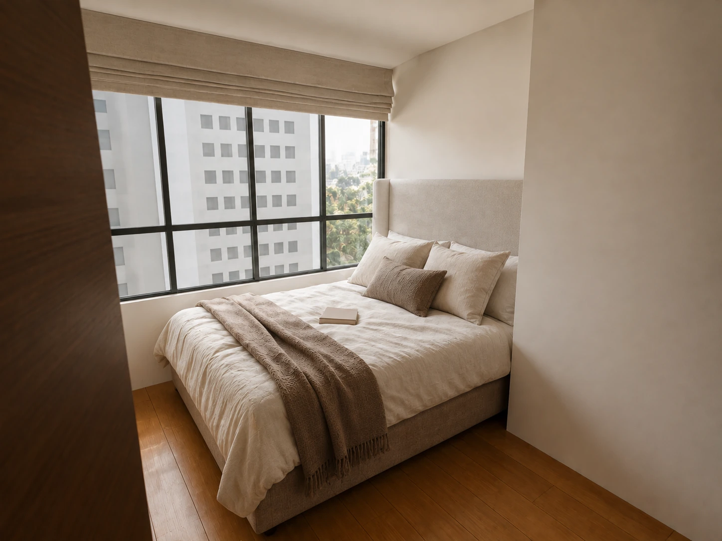 Spare bedroom / AI VISION / MATERIALS + ATMOSPHERE