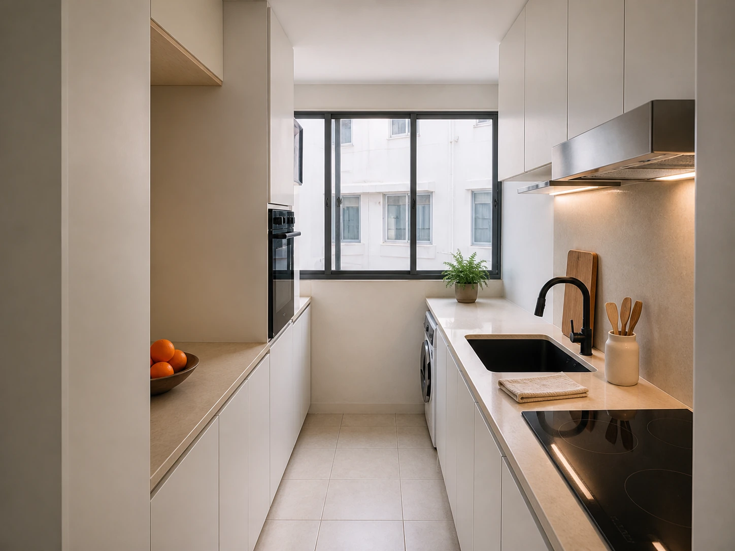 Kitchen / yard / AI VISION / MATERIALS + ATMOSPHERE