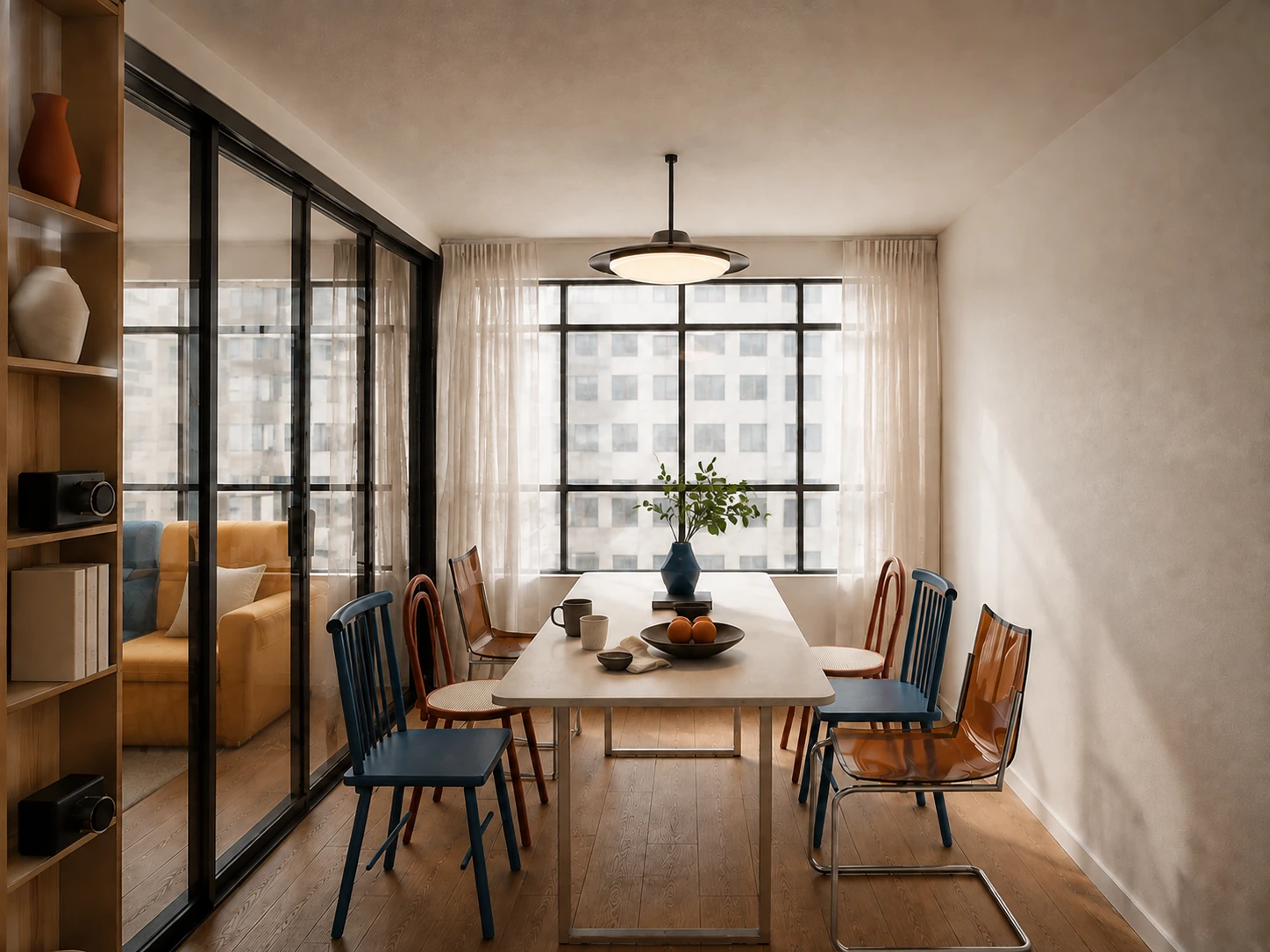 Living / dining / AI VISION / MATERIALS + ATMOSPHERE